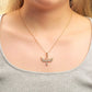 925 Sterling Silver  - VVS Moisasnite Diamond Wing Ankh Cross Pendant Necklace