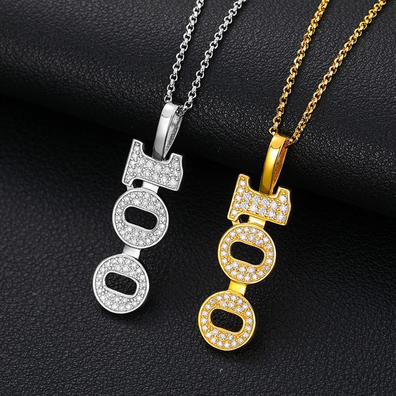 925 VVS Moissanite $100 Charm Pendant Necklace