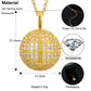 Basketball Fan Jewelry - 925 Sterling Silver VVS Moissanite Basketball Charm Pendant Necklace