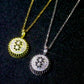 Bling Bling Prong Setting - VVS Moissanite Gold Plated 925 Silver Number 8 Billiard Charm Pendant Necklace