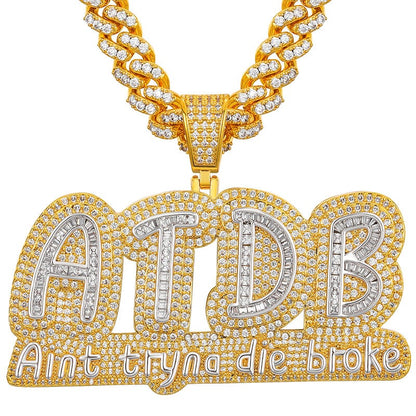 Brass,Zircon 925 Silver VVS Moissanite Custom Pendant Personalized Custom Logo Letter Pendant