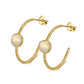 Classic Natural Moonstone - Gold Huggies  Custom Earrings
