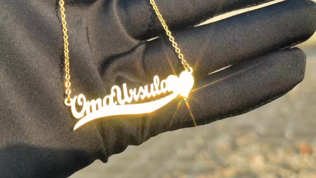 Custom 18K Gold Plated Stainless Steel Adjustable Cuban Link Letter Charm Necklace Pendant
