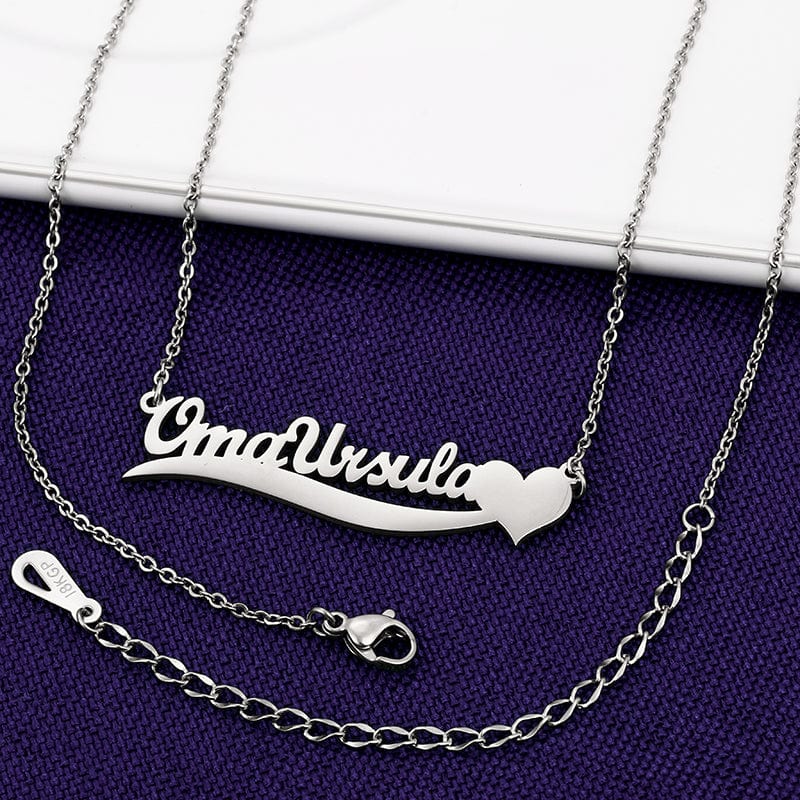 Custom 18K Gold Plated Stainless Steel Adjustable Cuban Link Letter Charm Necklace Pendant