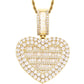 Custom Gold Filled Jewelry Heart Charms Necklace Iced Out Moissanite Picture Pendant