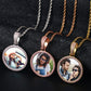 Custom Round Hip Hop Charms Cameo Pendant Natural Stone Pendant For Jewelry Making With Picture