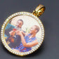 Custom Round Shape Minimalist Jewelry Necklace Hip Hop Iced Out Trendy Pendant With Picture Inside