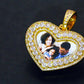 Designer Charms Locket Necklace Pendant Iced Out Gold Plated Custom Photo Pendant