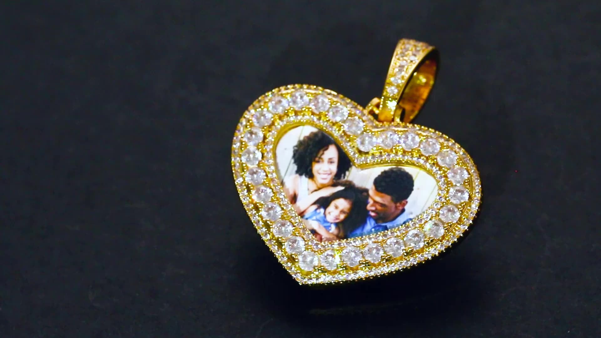 Designer Charms Locket Necklace Pendant Iced Out Gold Plated Custom Photo Pendant