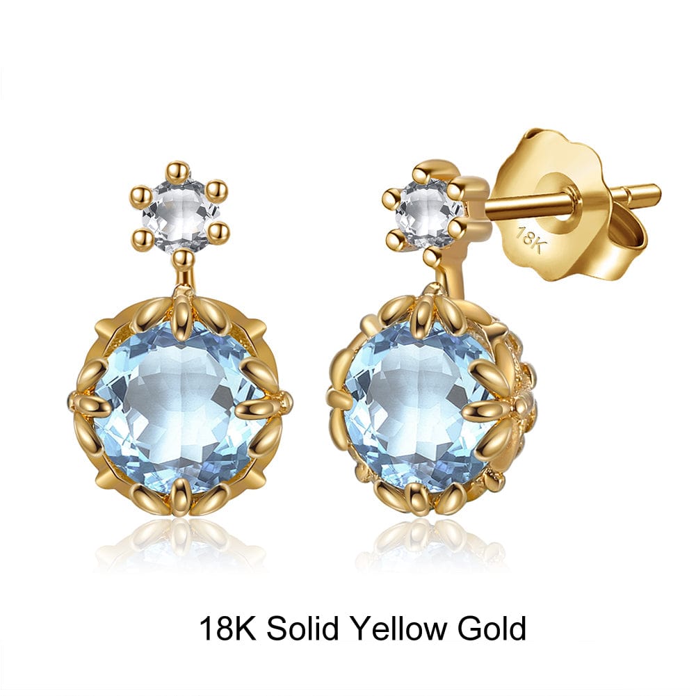 natural gold gestone earrings
