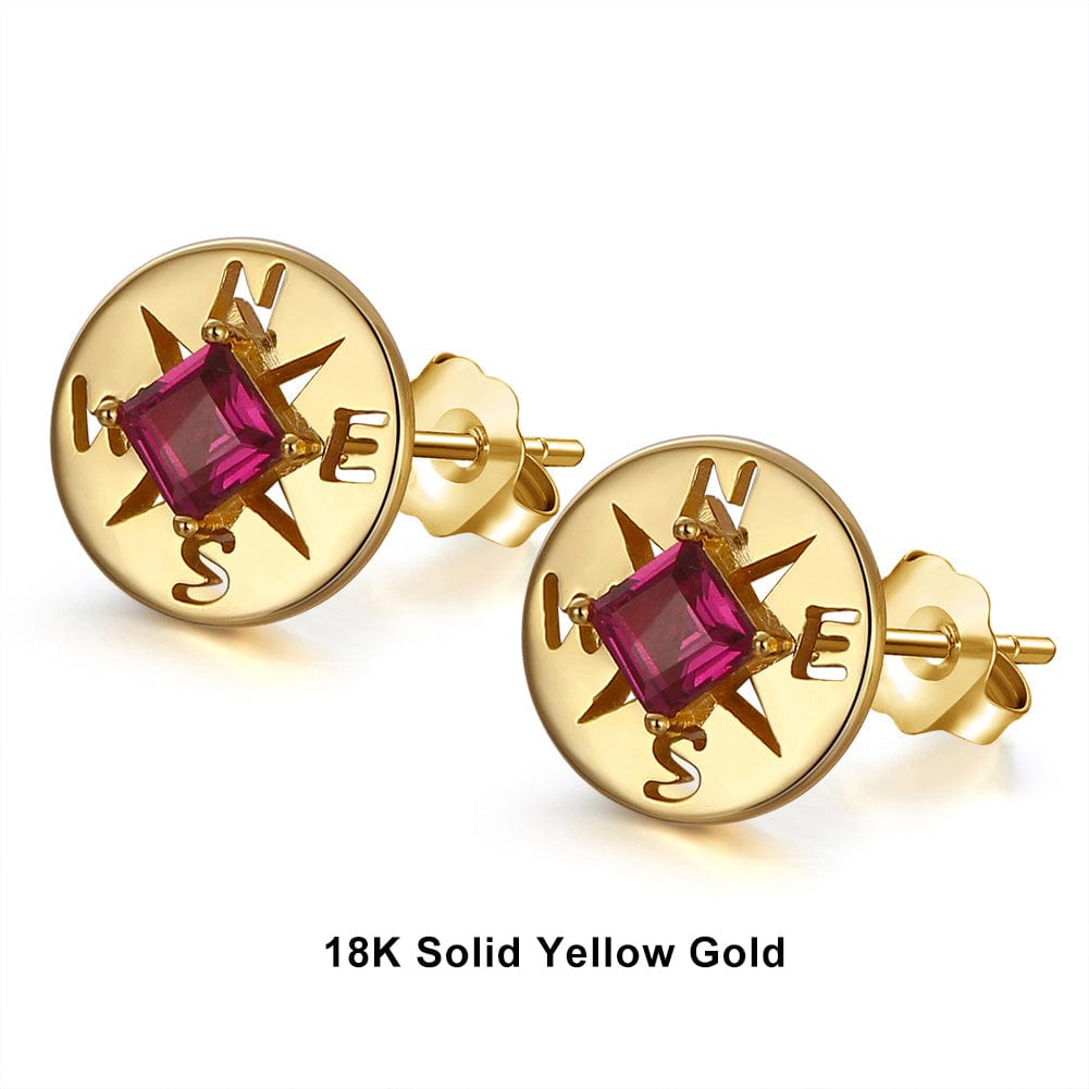 natural gold gestone studs earring