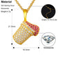 Fashion Jewelry Gold Plated Silver - 925 VVS Moissanite Cup Charm Pendant