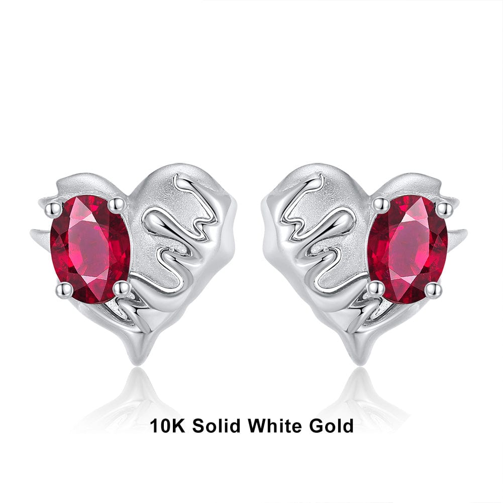 Heart Design Stud Earrings