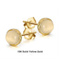18k solid gold stud earrings