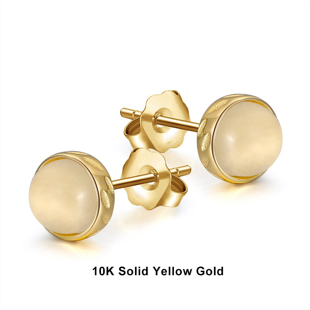 18k solid gold stud earrings