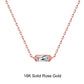 FN19-R (10K) Moissanite Diamonds Pendant -Solid Gold Necklace