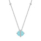 GMN04-P RINNTIN GM 100% Genuine Natural Aquamarine Set 925 Sterling Silver Necklace Gemstone Jewelry Set for Women Girls