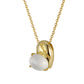 GMN08-14K RINNTIN GMN08 Fine jewelry Sterling Silver 925 Genuine Natural Moonstone Gemstone Pendant Heart Necklace Set for Women Girls