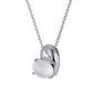 GMN08-P RINNTIN GMN08 Fine jewelry Sterling Silver 925 Genuine Natural Moonstone Gemstone Pendant Heart Necklace Set for Women Girls