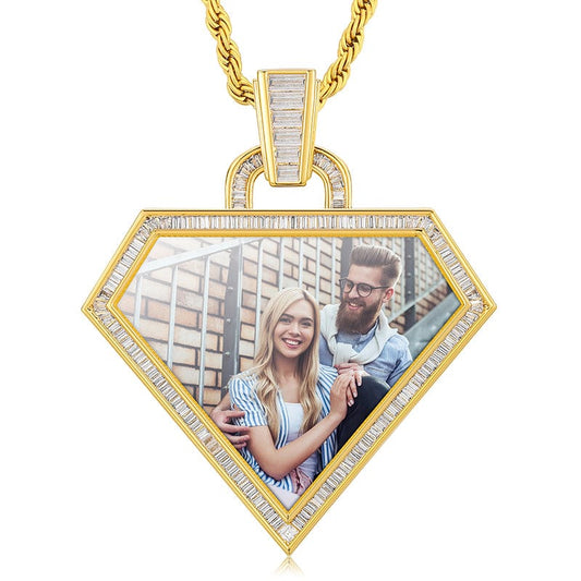 Sublimation Baguette Zircon Pendant