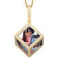 Gold Hip Hop Charms Pendant For Necklace Men Iced Out Crystal Picture Pendant