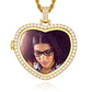 Gold Hip Hop Picture Chain Iced Out Sublimation Jewelry Blank Locket Memory Photo Pendant
