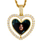 Gold Hip Hop Rotating Heart Locket Charms Pendant Custom Minimalist Sublimation Blanks Crystal Picture Frame Pendant