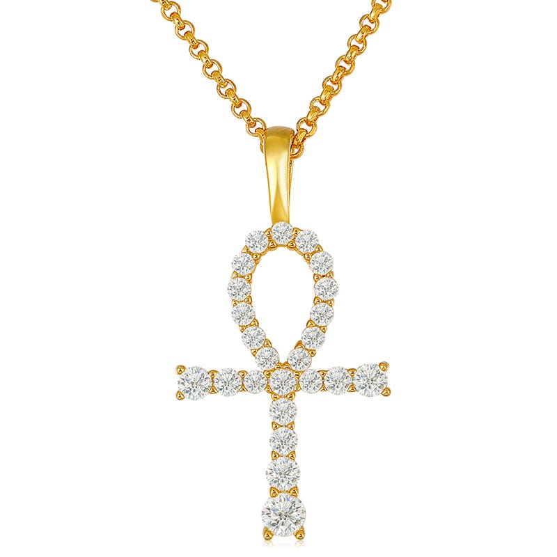 Gold Pendant Silver Jewelry - Moissanite Diamond Charm Necklace Gemstone Necklace For Men Women