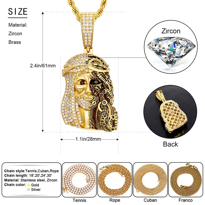 cheap moissanite hiphop jewelry