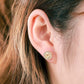 Gold Plated Hip Hop Jewelry 925 Sterling Silver VVS Moissanite Diamond Prayer Stud Earrings