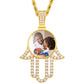 Gold Plated Jellyfish Shape Photo Pendant Hip Hop Custom Medallion Photo Frame Pendant