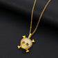 Gold Plated Pure Silver VVS Moissanite Diamond Skull Charm Pendant Necklace For Men Women