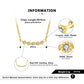 Gold RINNTIN SS59 925 Sterling Silver Gold Plated Earrings Necklace Jewelry Set for Girls