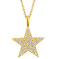 Gold Sterling Silver 925 Moissanite Iced Out Star Charm Necklace Mens Jewelry Hip Hop Diamond Pendant