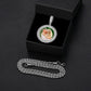 Hip Hop Custom Picture Necklace Memory Blank Photo Pendant With Rope Chain
