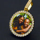 Hip Hop Gold Jewelry 18k Necklace Iced Out Crystals Picture Pendant