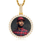 Hip Hop Gold Jewelry 18k Necklace Iced Out Crystals Picture Pendant