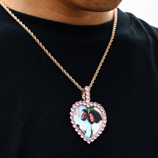 Custom Crystals Rope Chain -  Cuban Link Pendant