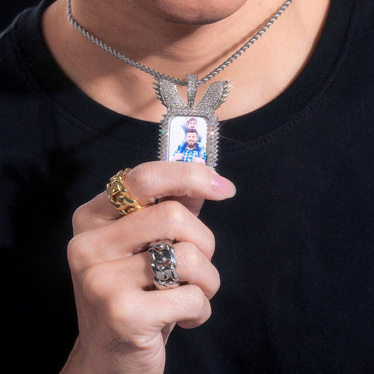 Custom Iced Out Rope Chain - Copper Zircon Diamond Pendant