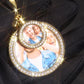 Hip Hop Jewelry Iced Out Size Circle Memory Photo Frame Pendant Necklace