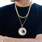 Hip Hop Jewelry Necklace 18K Gold Plated Colorful Zircon Iced Out Custom Photo Memory Pendant