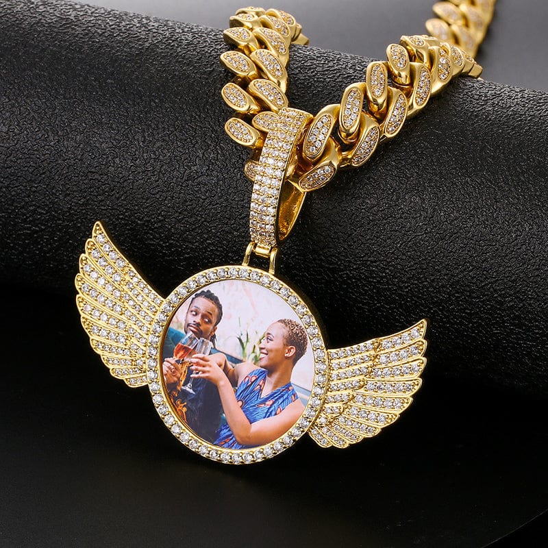 Hip Hop Jewelry Necklace Big Size Clasp Iced Out Custom Photo Sublimation Blanks Pendant