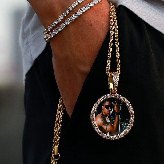 Custom Engraved Pendant Rope Chain