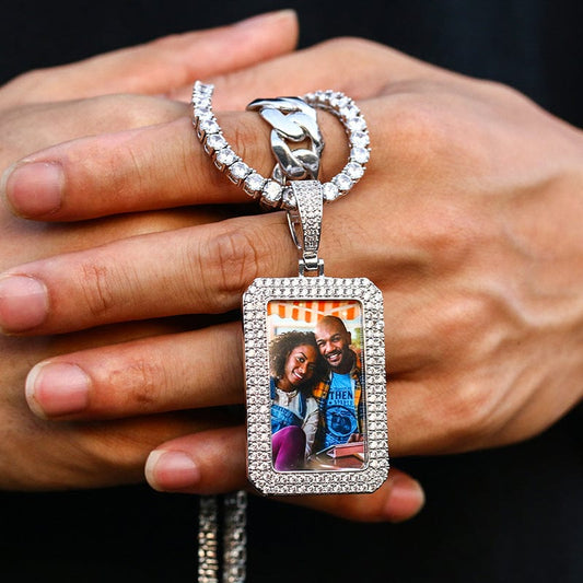 Custom 18K Gold Filled  Rope Chain - Iced Out Diamond Cubic Zircon Pendant