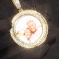 Jewelry Iced Out 40mm Round Shape Custom Photo Picture Necklace For Men Women