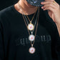 Jewelry Iced Out 40mm Round Shape Custom Photo Picture Necklace For Men Women