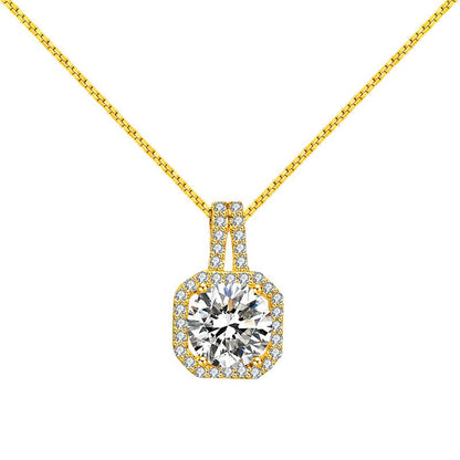 Jewelry Sets 18inches / Gold 925 Sterling Silver - Zircon Necklace