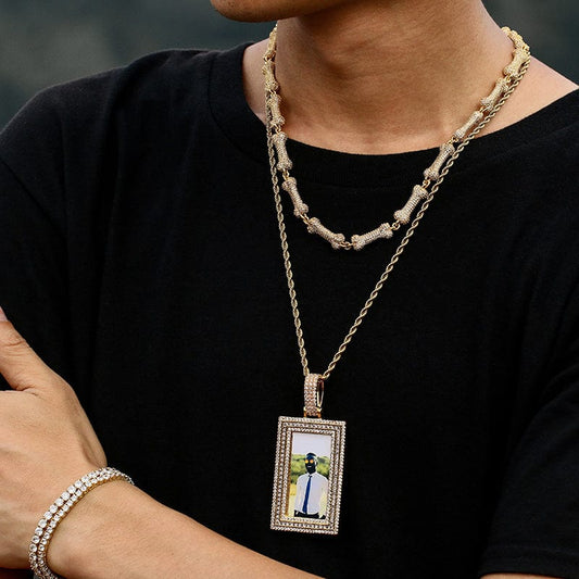 Rectangle Shape Silver  Pendant