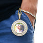 Laxury 18K Gold Plated Picture Pendant Iced Out Baguette Zircon Custom Photo Pendant