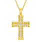 Luxury 925 Sterling Silver VVS Moissanite Diamond Cross Pendant Necklace